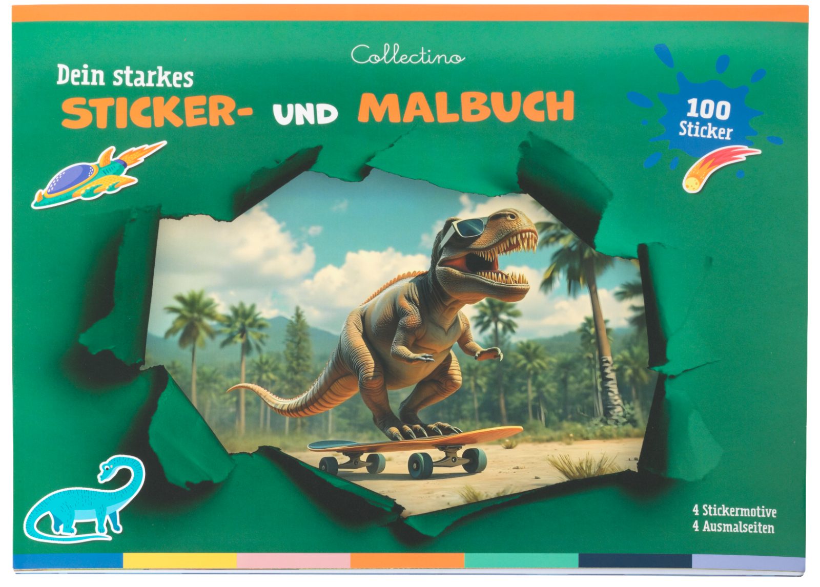 Sticker- und Malbuch – Dino